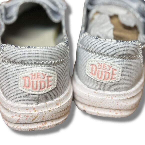 Hey Dude Wendy Youth Star Kids Slip-On Shoes Gray Size Y2-L3 - Picture 4 of 8